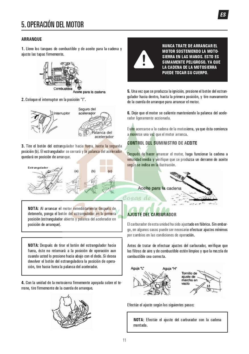 Pag. 11 - Instrucciones desbrozadora LHD52L